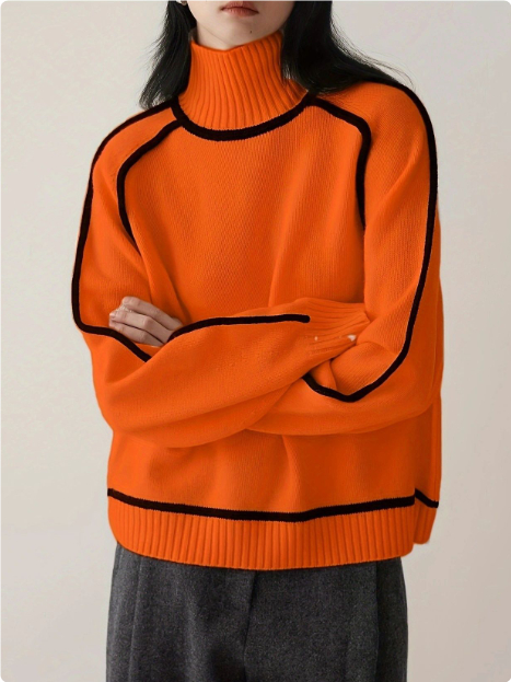 Claire - Pull Chic à Col Roulé