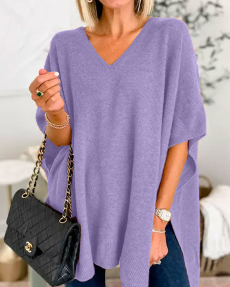 Erica - Pull Poncho Svelte à Col V