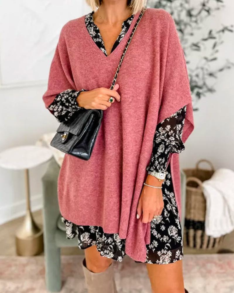 Erica - Pull Poncho Svelte à Col V