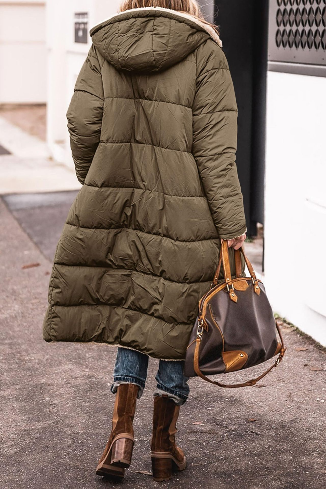 Johna – Manteau réversible en sherpa de luxe