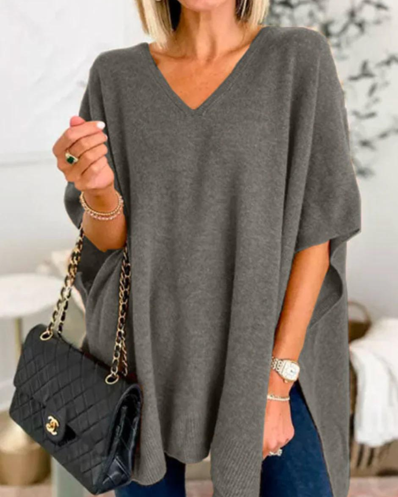 Erica - Pull Poncho Svelte à Col V