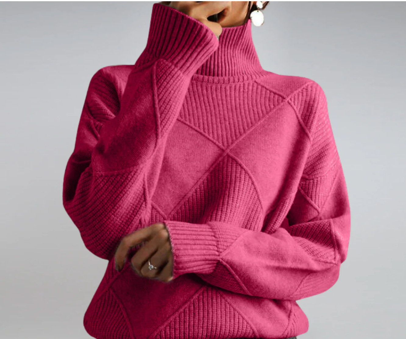 Bella - Pull Douillet à Col Roulé
