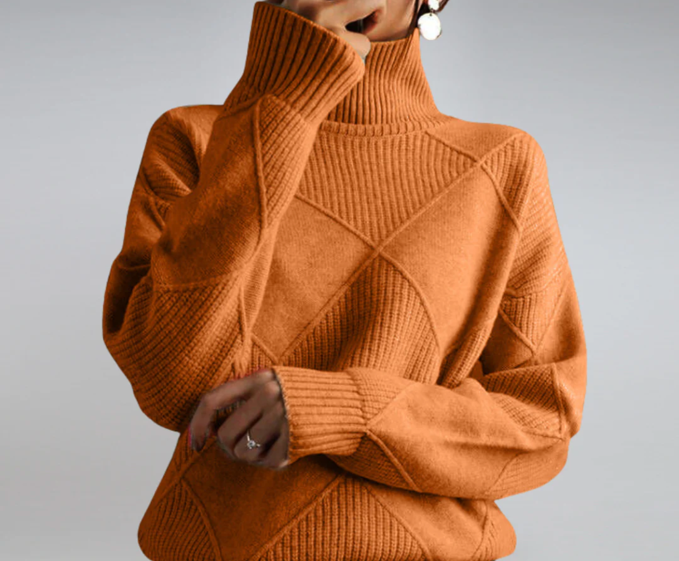 Bella - Pull Douillet à Col Roulé