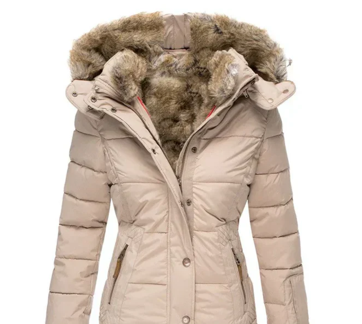 Bella – Manteau d’hiver confortable avec doublure en fourrure