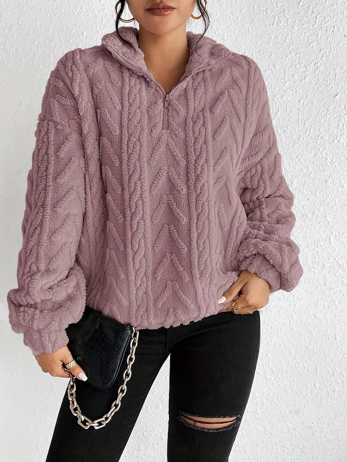 Aila - Hoodie Zippé Fluffy