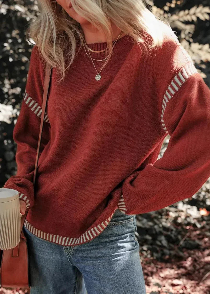 Marisa - Pull Chic Contrasté