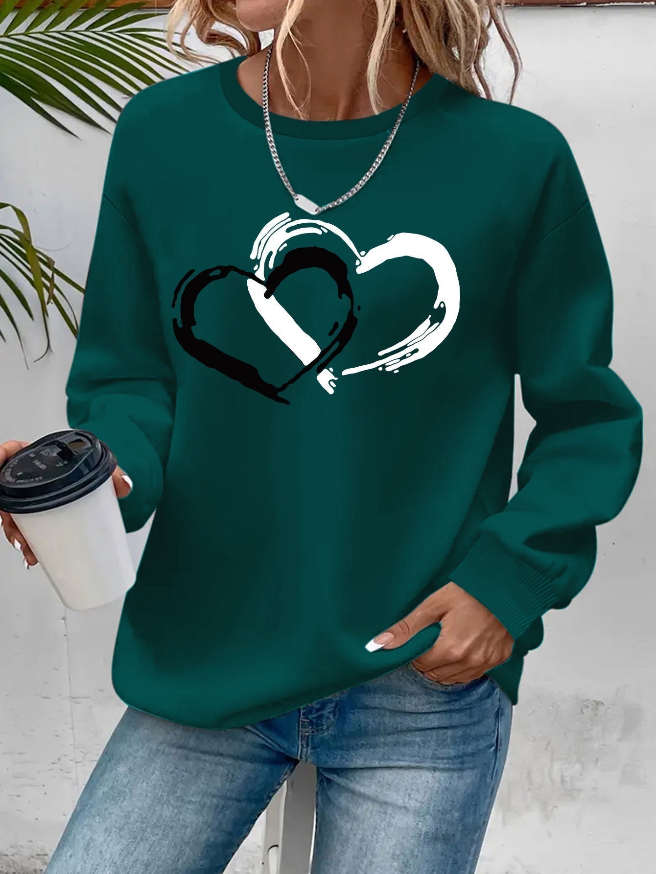 Sharyn - Pull Chic en Forme de Cœur