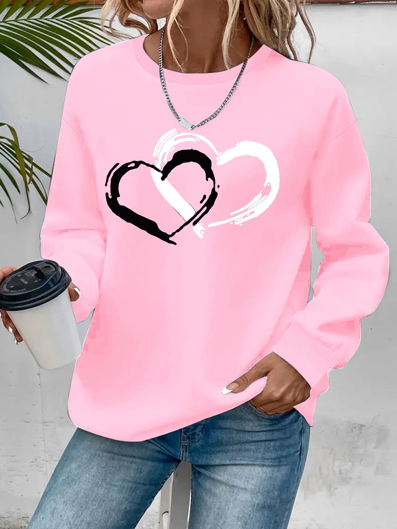 Sharyn - Pull Chic en Forme de Cœur