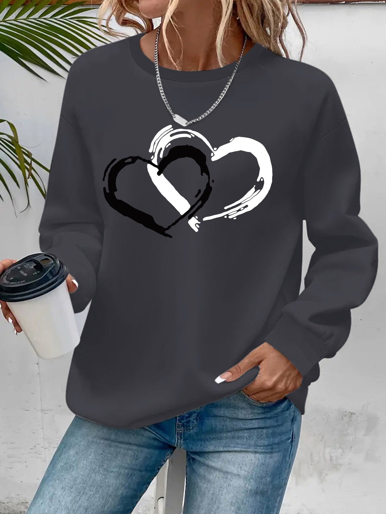 Sharyn - Pull Chic en Forme de Cœur