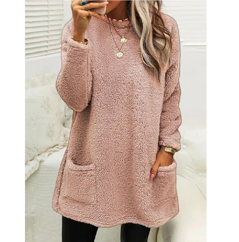 Lucy - Pull Long à Manches Longues en Fleece