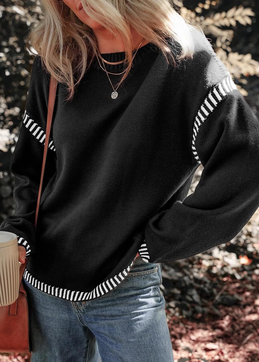 Marisa - Pull Chic Contrasté