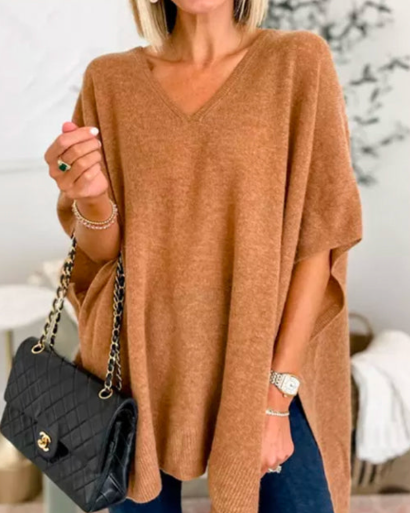 Erica - Pull Poncho Svelte à Col V