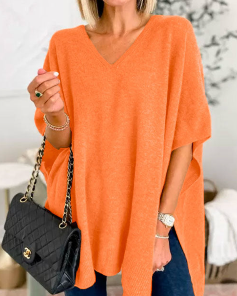 Erica - Pull Poncho Svelte à Col V