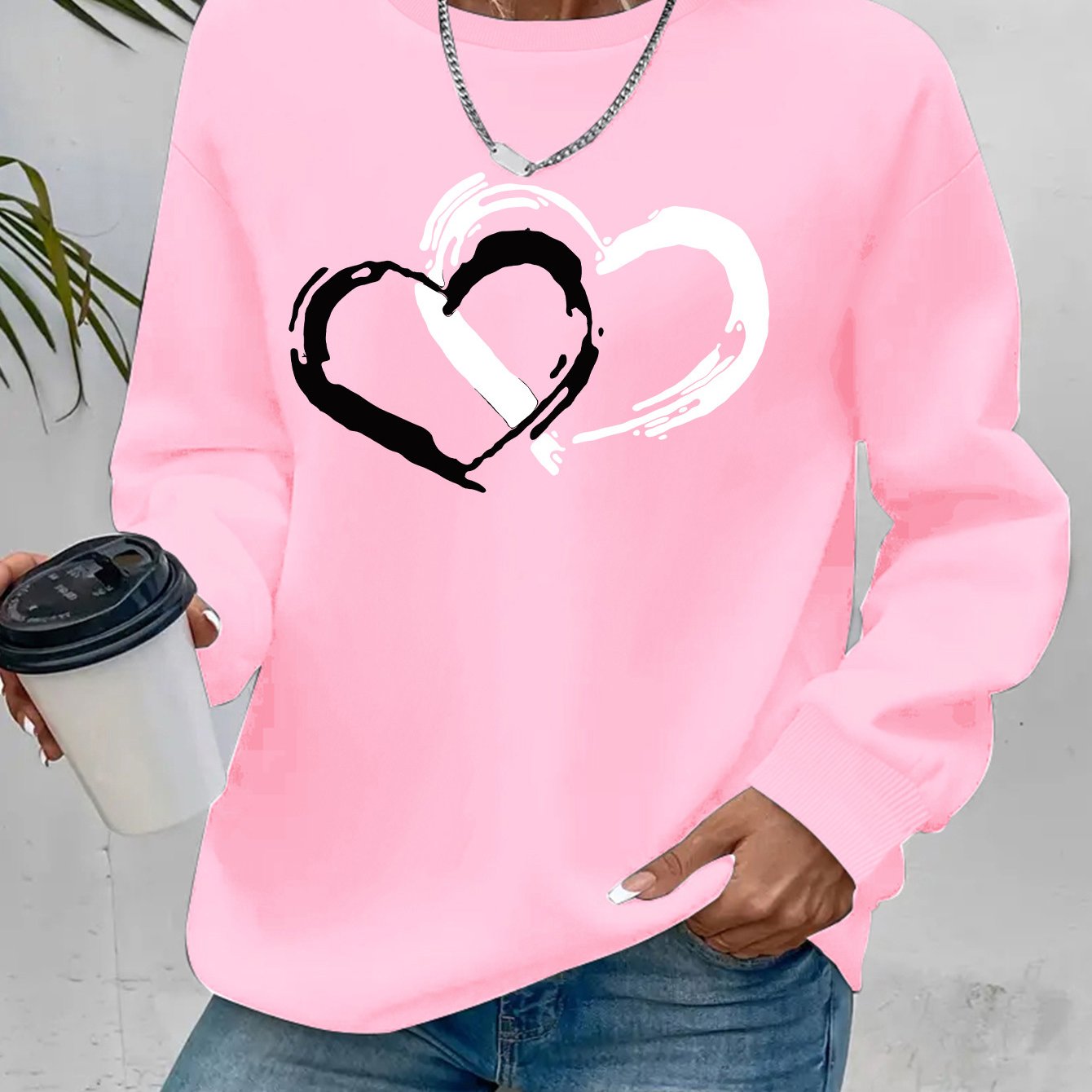 Sharyn - Pull Chic en Forme de Cœur