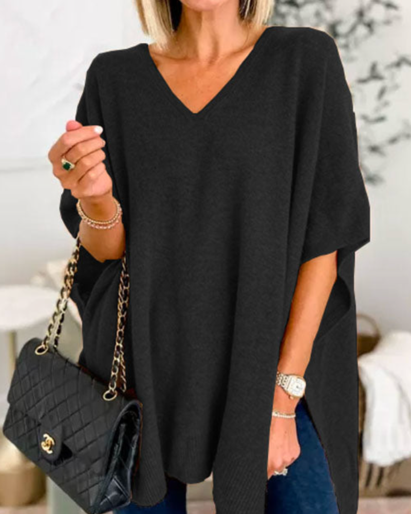 Erica - Pull Poncho Svelte à Col V