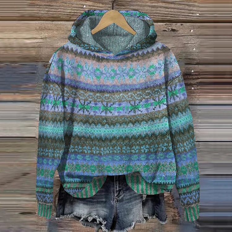 Veyra | Hoodie Rétro à Motifs