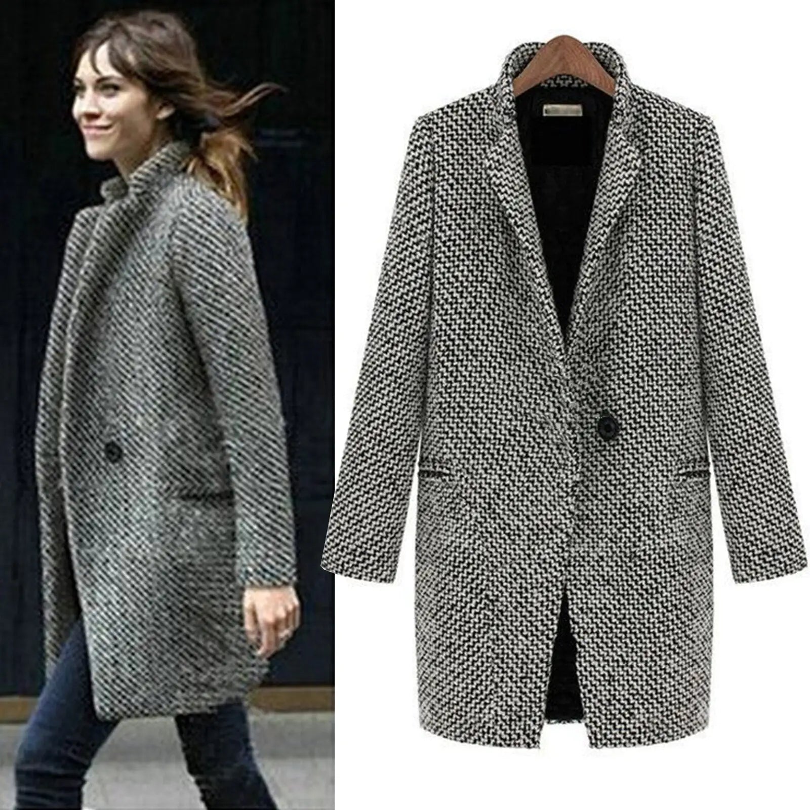 Evelyn – Manteau d’hiver en laine chic