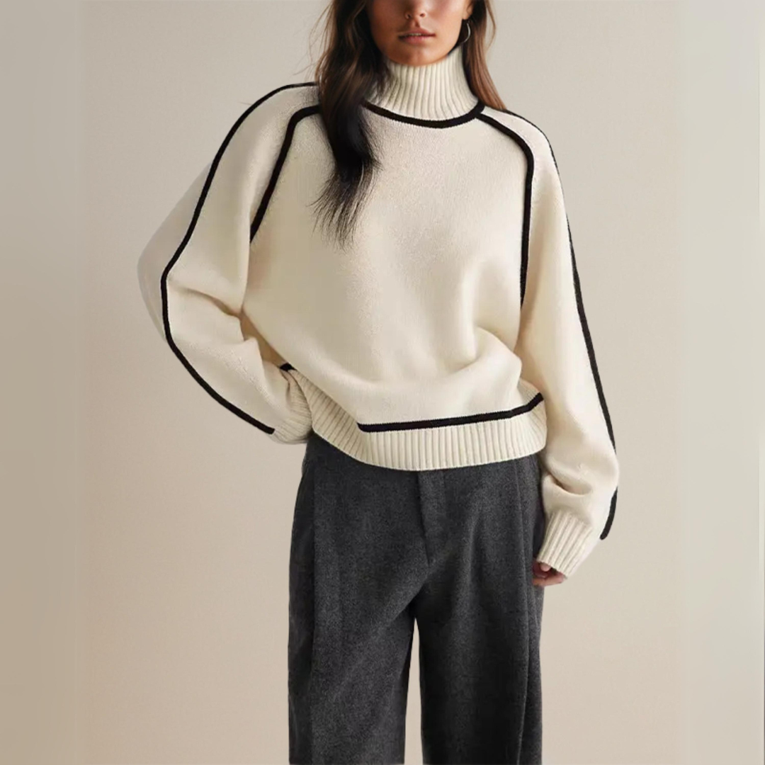Claire - Pull Chic à Col Roulé
