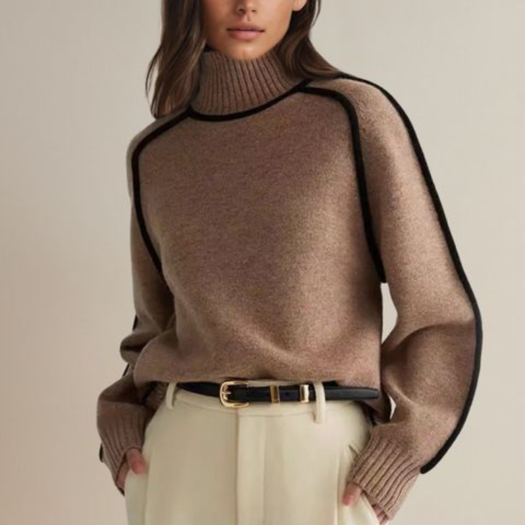 Claire - Pull Chic à Col Roulé