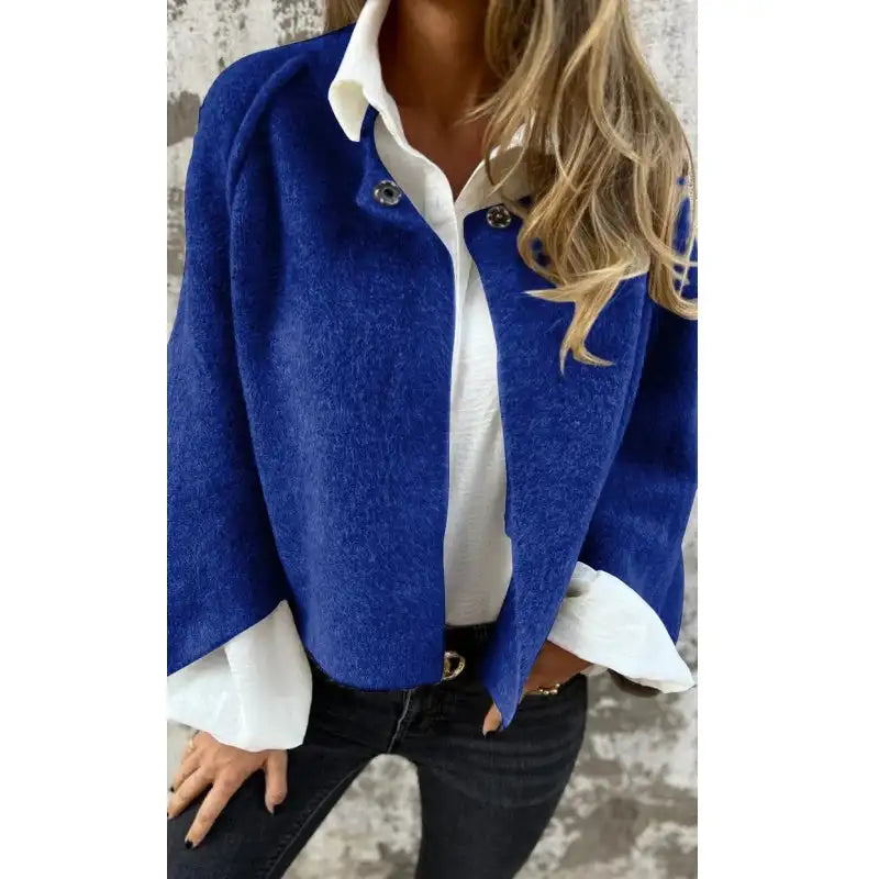Amalia - Cardigan en Laine à Manches Longues avec Col Rond