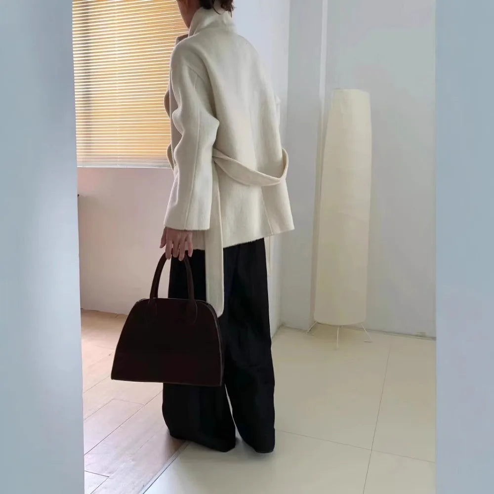 Velmira – Manteau en soie, laine et cachemire luxe