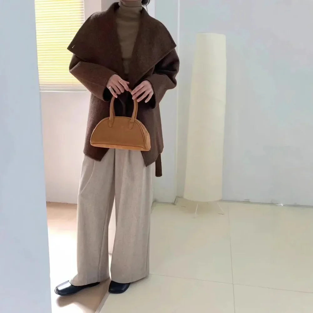 Velmira – Manteau en soie, laine et cachemire luxe