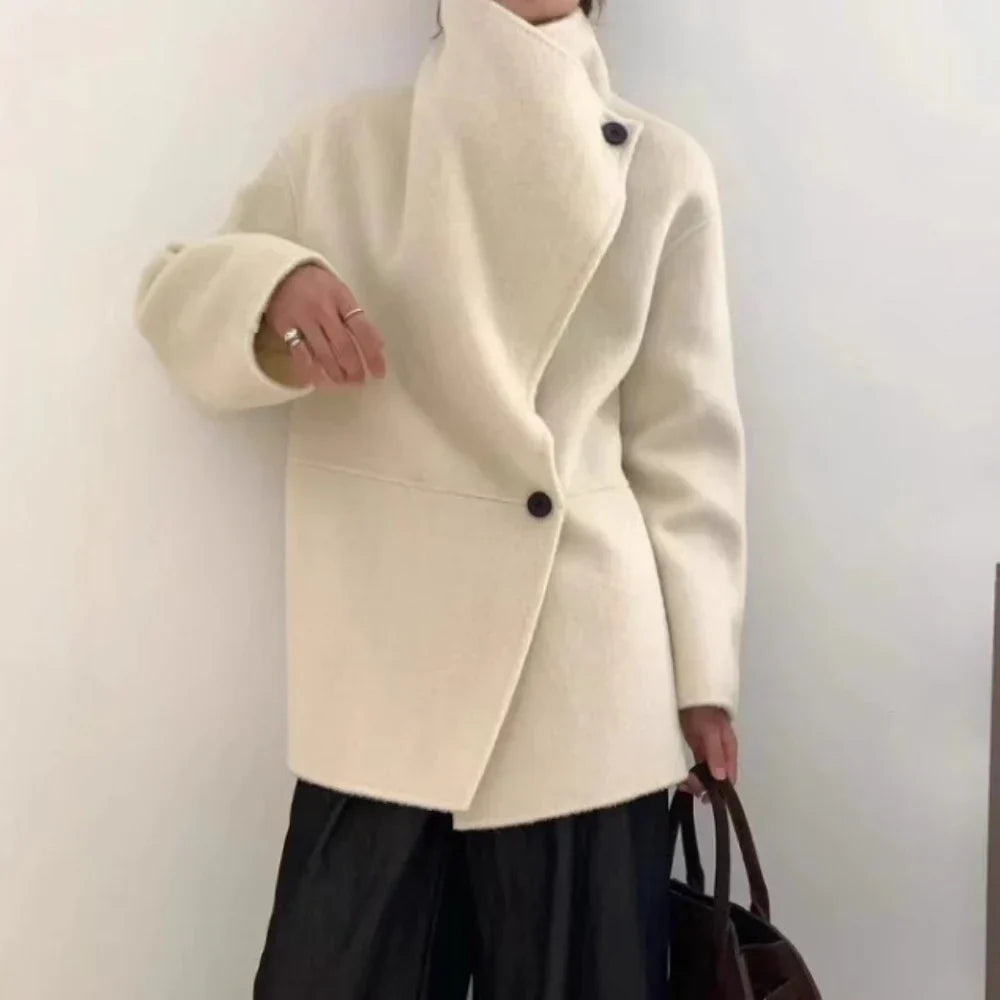 Velmira – Manteau en soie, laine et cachemire luxe