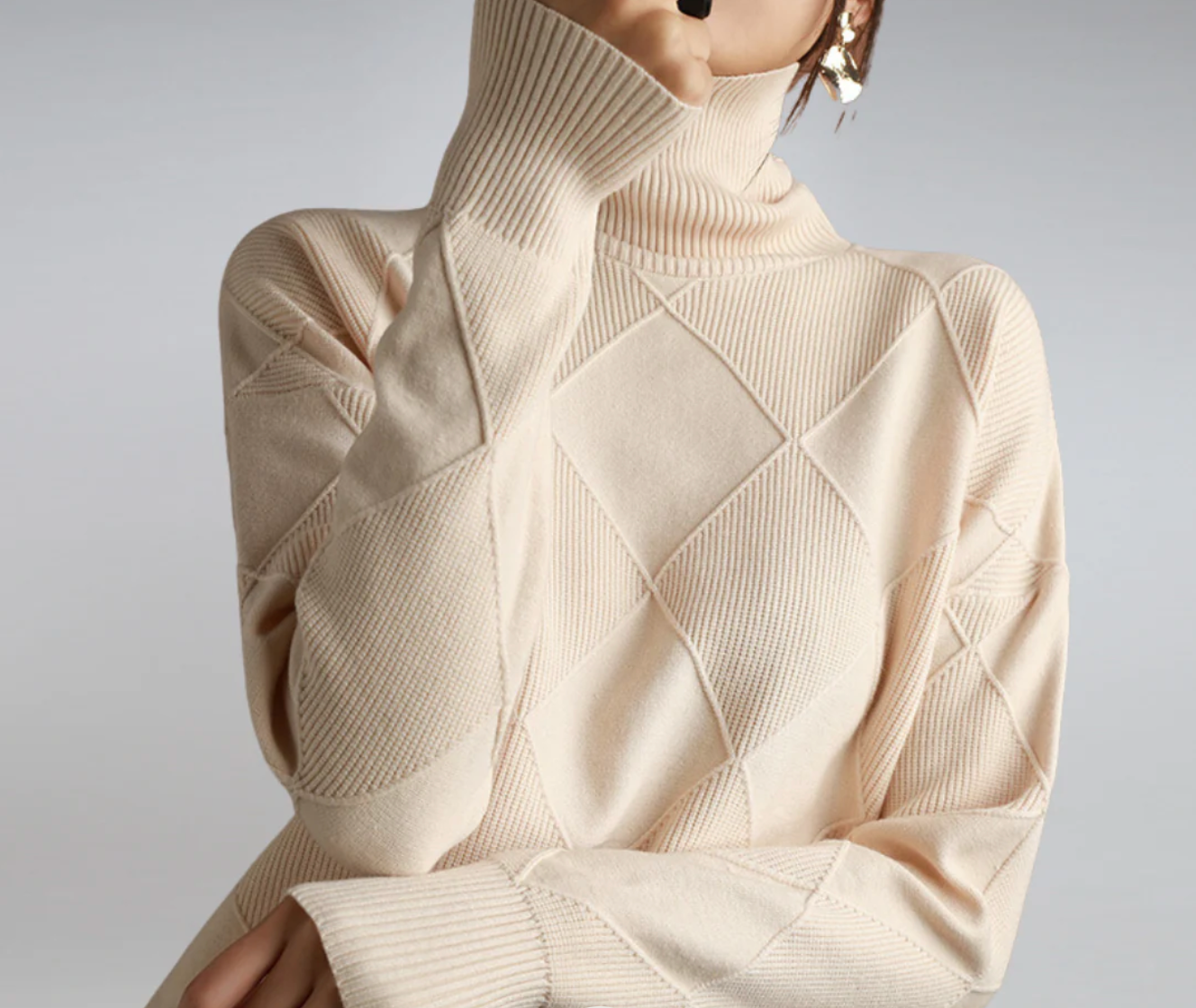 Bella - Pull Douillet à Col Roulé