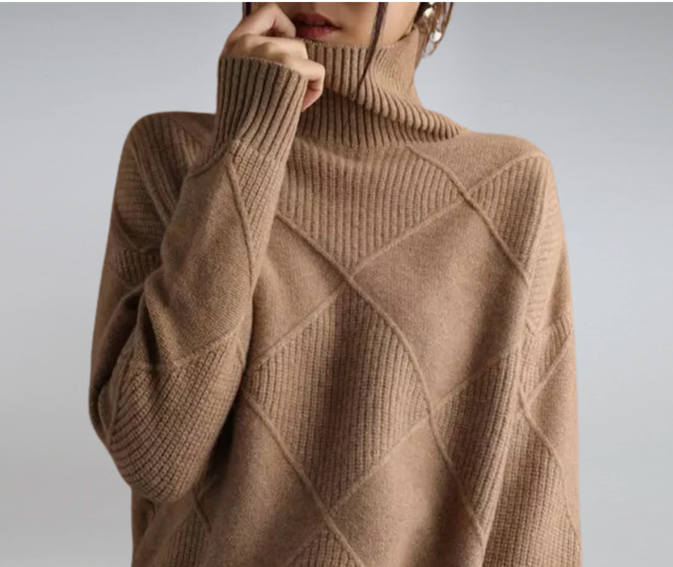 Bella - Pull Douillet à Col Roulé