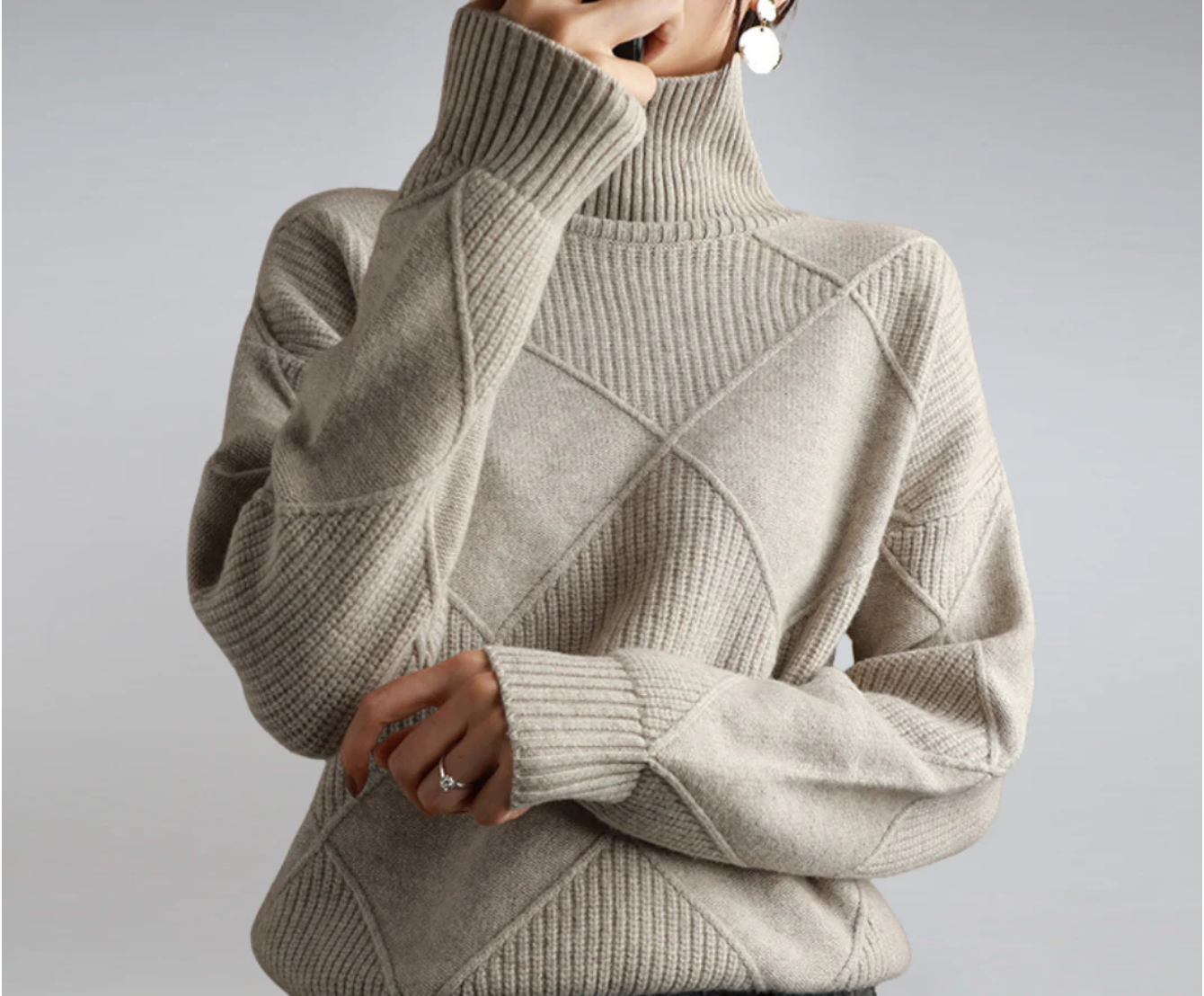 Bella - Pull Douillet à Col Roulé