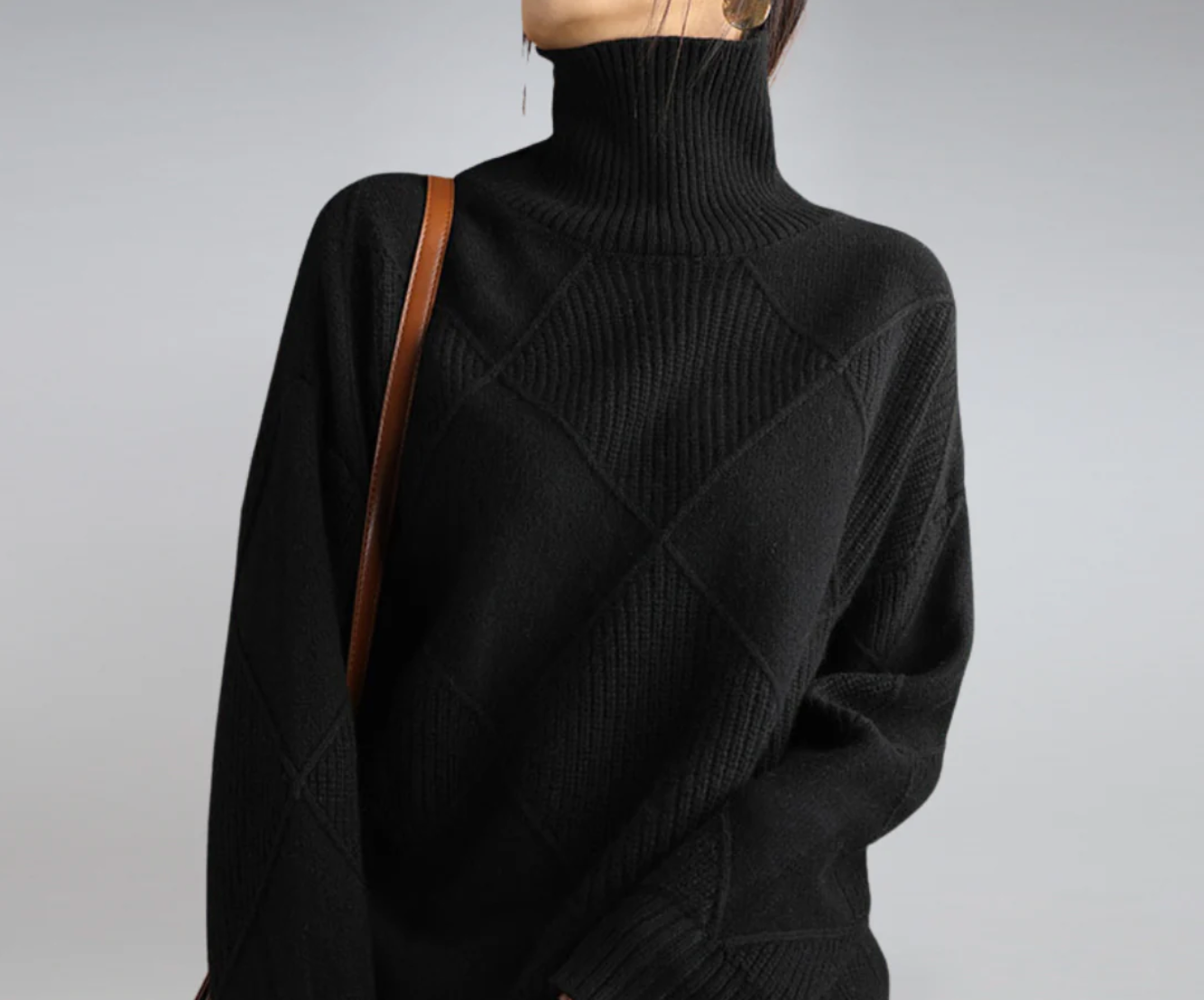 Bella - Pull Douillet à Col Roulé
