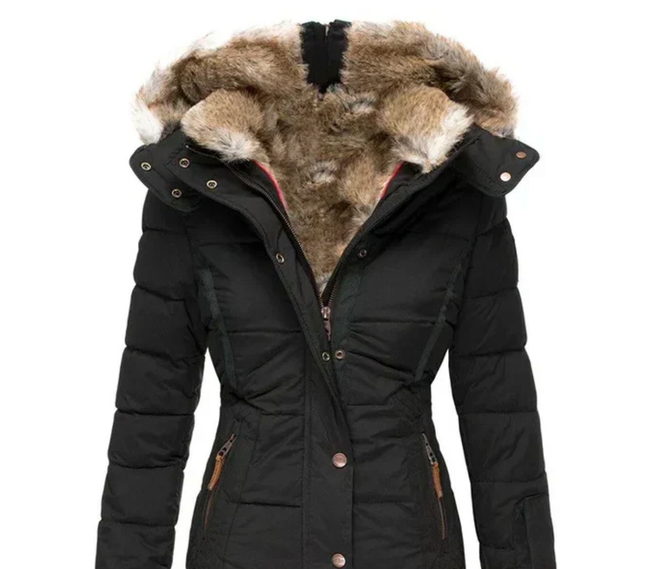 Bella – Manteau d’hiver confortable avec doublure en fourrure