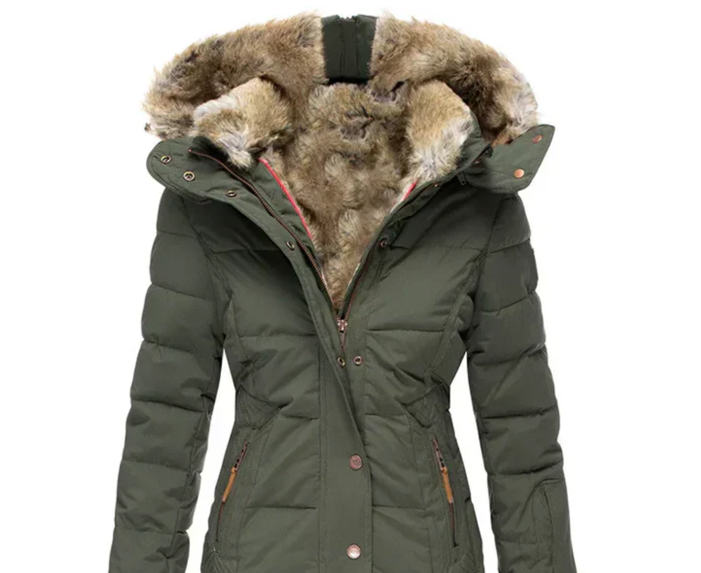 Bella – Manteau d’hiver confortable avec doublure en fourrure