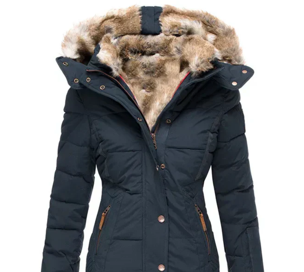 Bella – Manteau d’hiver confortable avec doublure en fourrure