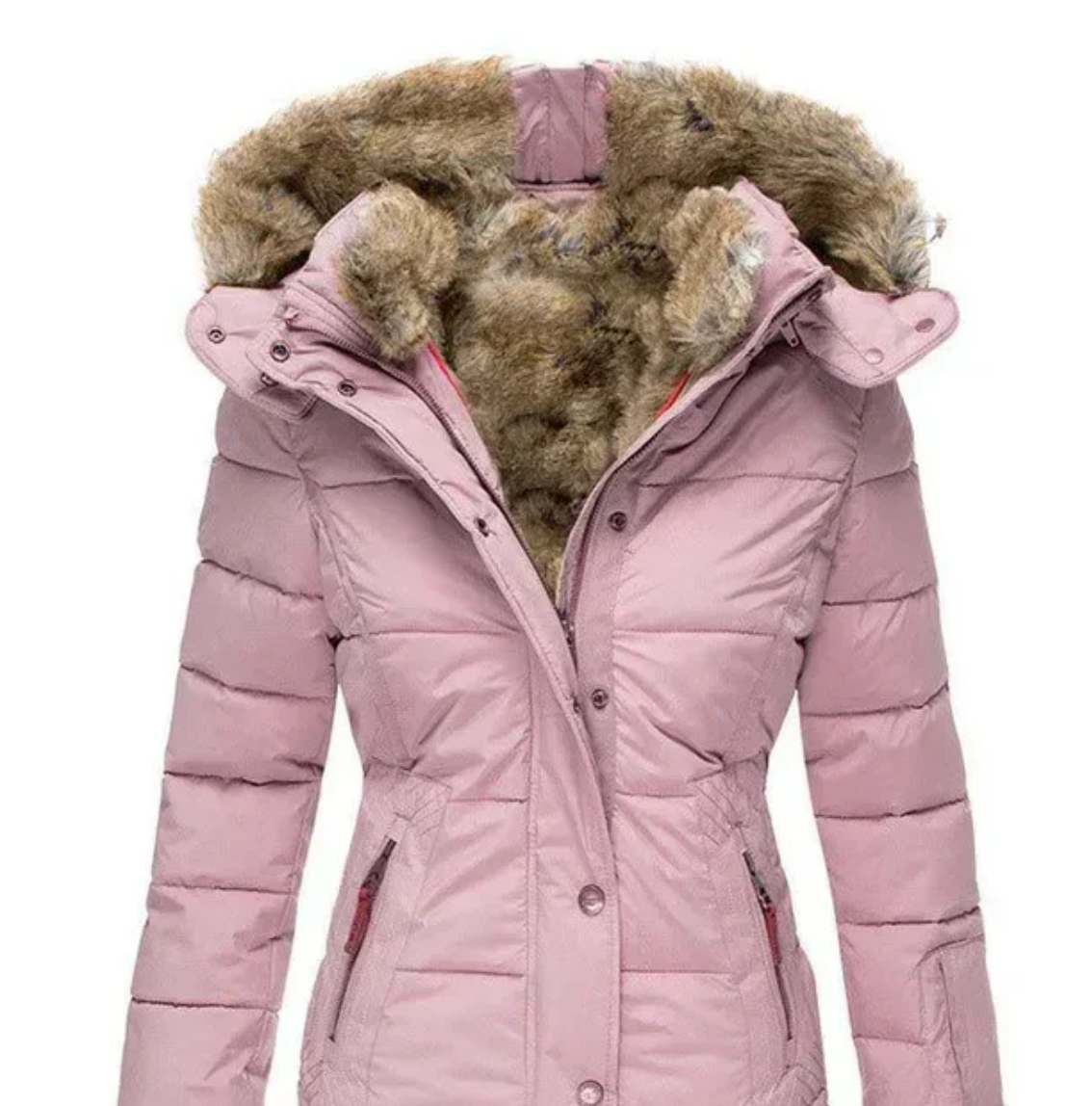 Bella – Manteau d’hiver confortable avec doublure en fourrure