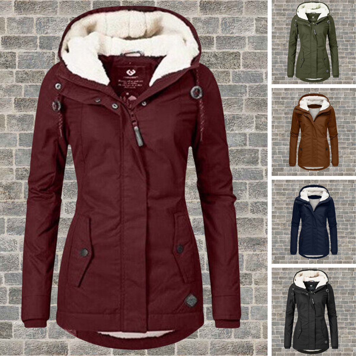 Jenna – Manteau sherpa à capuche ultra-confort