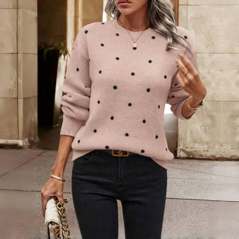 Nicole - Pull Tricot à Pois