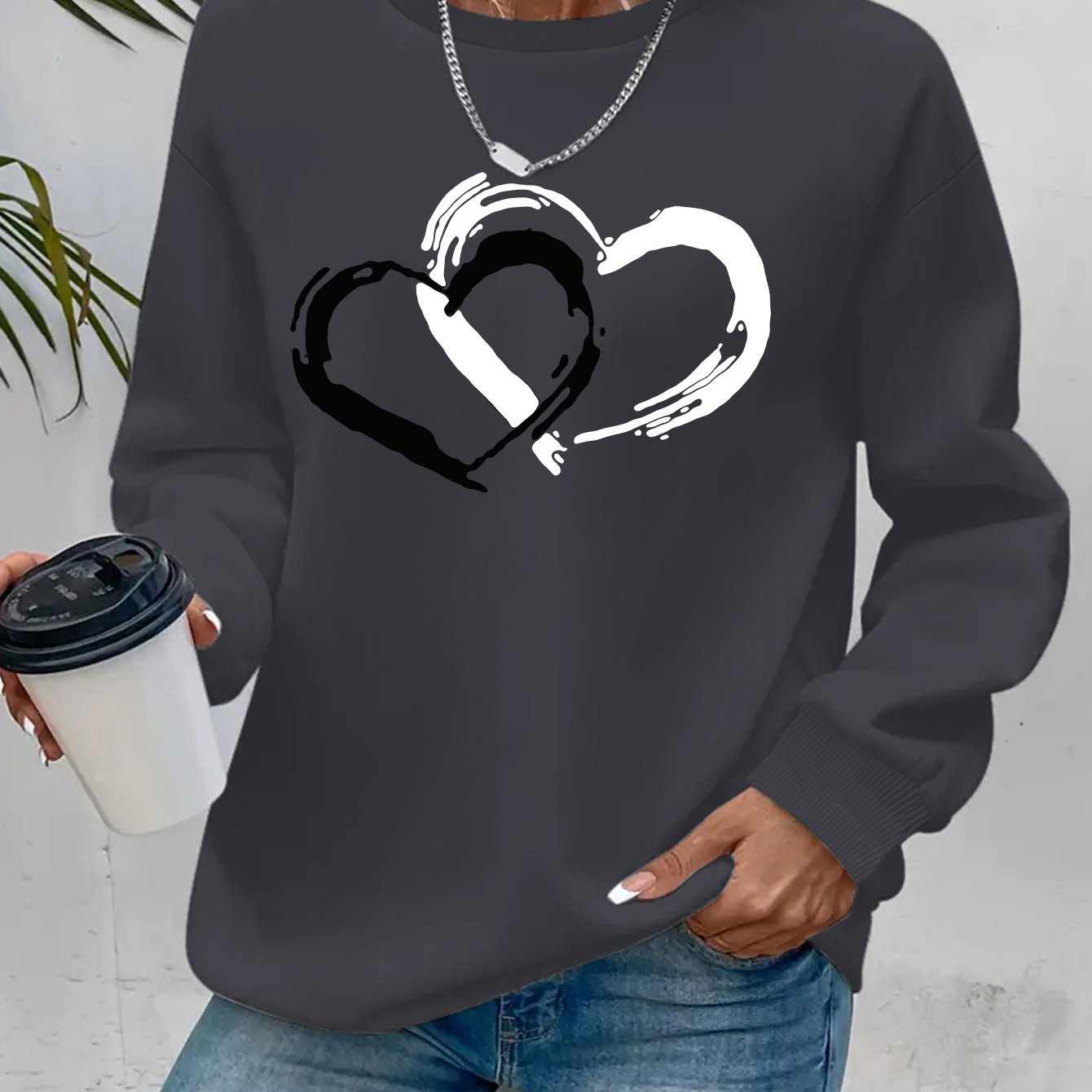 Sharyn - Pull Chic en Forme de Cœur