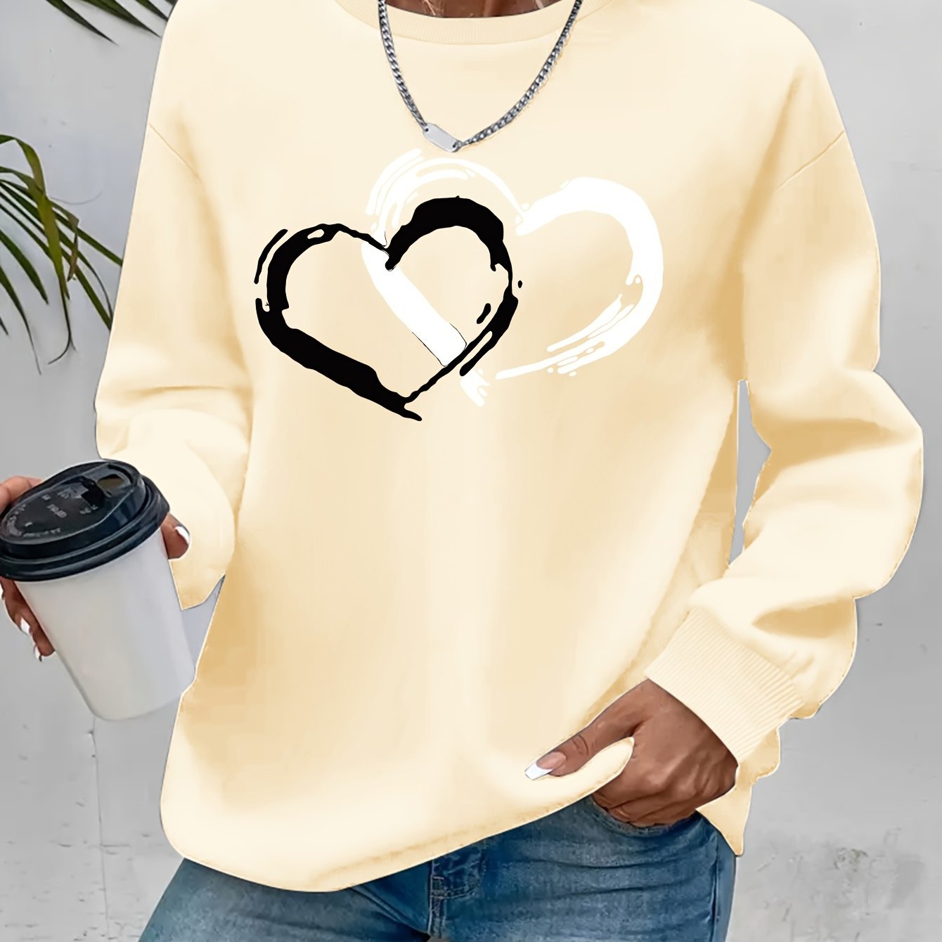 Sharyn - Pull Chic en Forme de Cœur