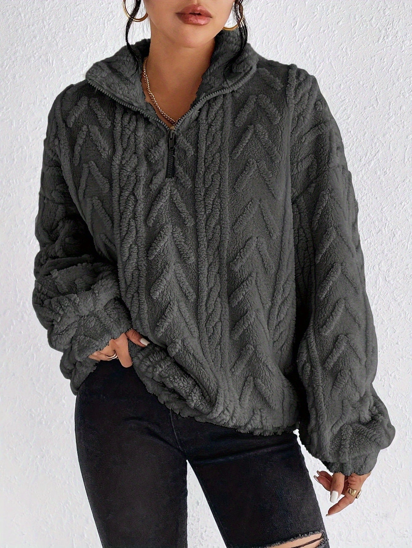 Aila - Hoodie Zippé Fluffy