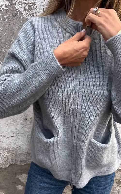 Marcia - Cardigan Zippé Confortable