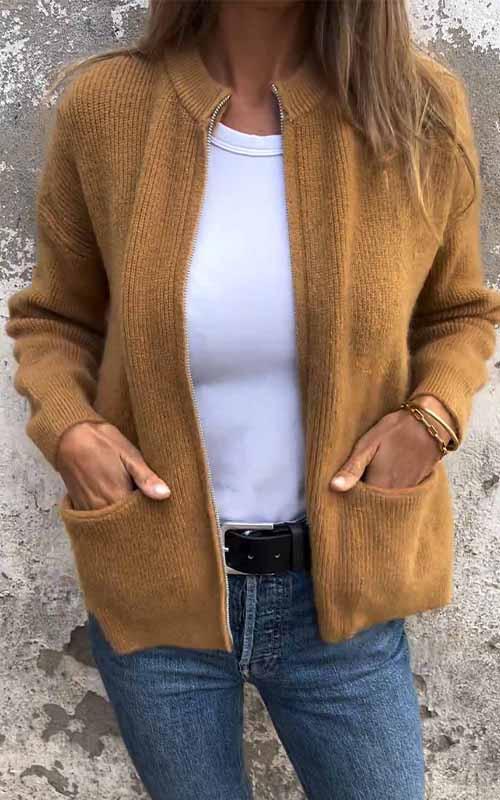Marcia - Cardigan Zippé Confortable