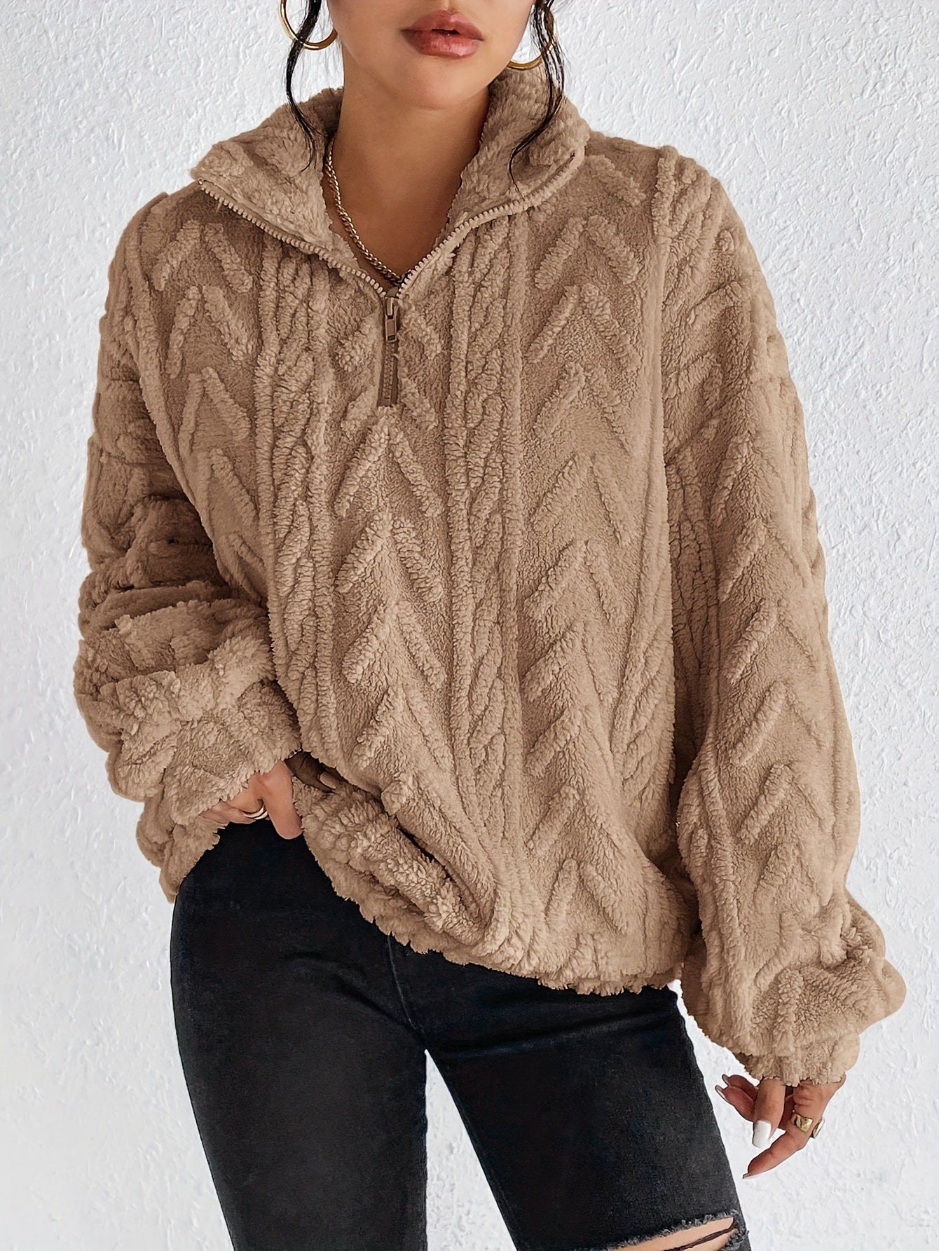 Aila - Hoodie Zippé Fluffy