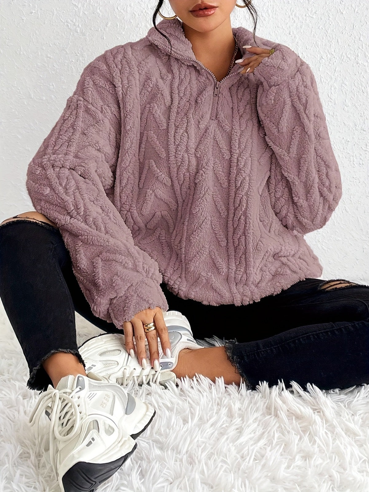 Aila - Hoodie Zippé Fluffy