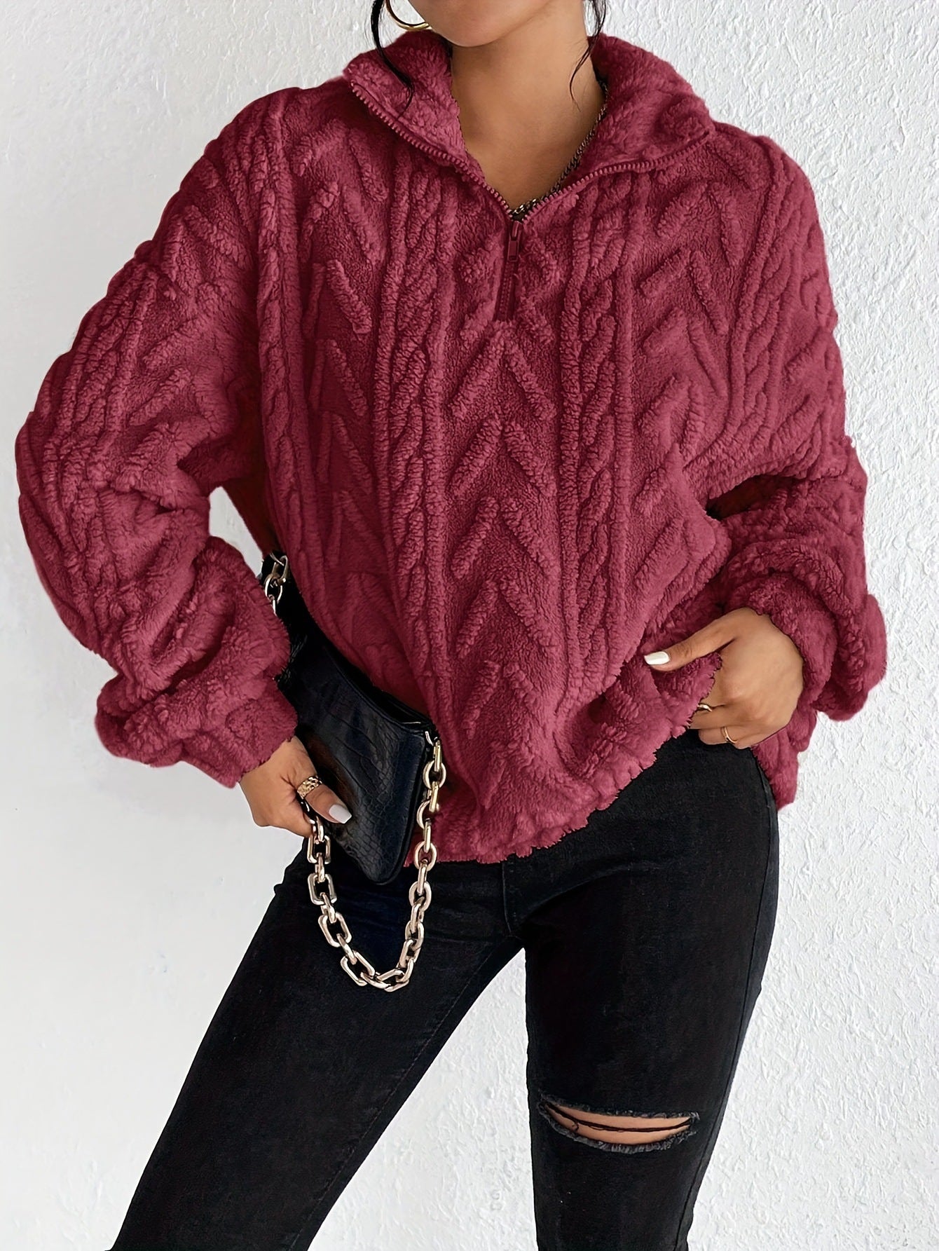 Aila - Hoodie Zippé Fluffy